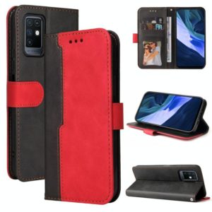 For Infinix Note 10 Business Stitching-Color Horizontal Flip PU Leather Case with Holder & Card Slots & Photo Frame(Red) (OEM)