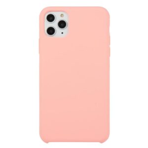 For iPhone 11 Pro Solid Color Solid Silicone Shockproof Case(Pink) (OEM)