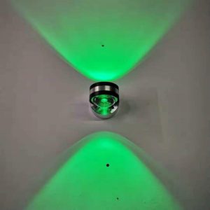 LED Up And Down Light Wall Light Double-Sided Crystal Aluminum Lights Upper Outlet, Power:6W(Green Light) (OEM)