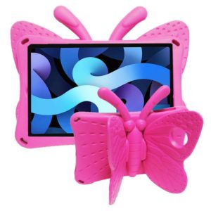 For Galaxy Tab A 10.9 2019 T510 / T515 Butterfly Bracket Style EVA Children Falling Proof Cover Protective Case(RoseRed) (OEM)