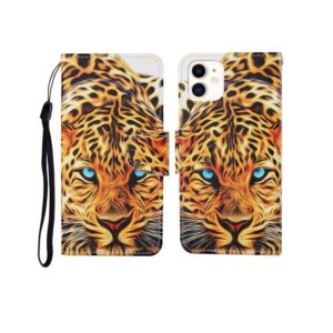 For iPhone 11 Painted Pattern Horizontal Flip Leathe Case(Leopard) (OEM)