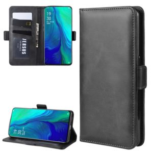 Dual-side Magnetic Buckle Horizontal Flip Leather Case for OPPO Reno 10x Zoom, with Holder & Card Slots & Wallet & Photo Frame(Black) (OEM)