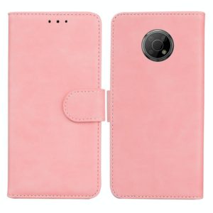 For Nokia G300 Skin Feel Pure Color Flip Leather Phone Case(Pink) (OEM)