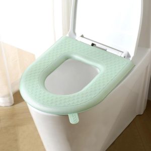 Household Thickened Waterproof Washable Toilet Seat, Color: Green (OEM)