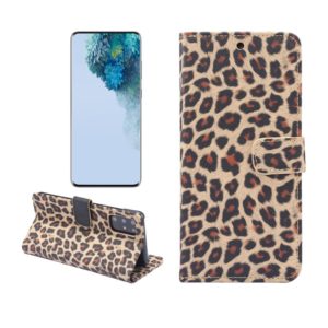 For Samsung Galaxy Note20 Leopard Pattern Horizontal Flip Leather Case with Holder & Card Slots(Yellow) (OEM)