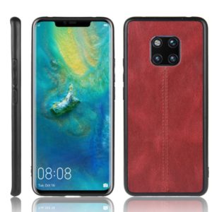 For Huawei Mate 20 Pro Shockproof Sewing Cow Pattern Skin PC + PU + TPU Case(Red) (OEM)