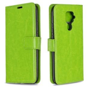 For Huawei Mate 30 Lite Crazy Horse Texture Horizontal Flip Leather Case with Holder & Card Slots & Wallet & Photo Frame(Green) (OEM)