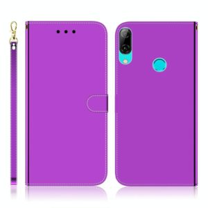For Huawei P Smart (2019) Imitated Mirror Surface Horizontal Flip Leather Case with Holder & Card Slots & Wallet & Lanyard(Purple) (OEM)