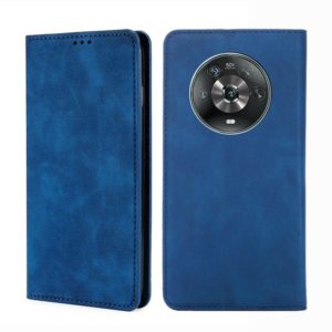 For Honor Magic4 Skin Feel Magnetic Horizontal Flip Leather Phone Case(Blue) (OEM)