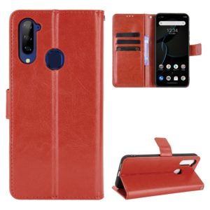 For ZTE Libero 5G Crazy Horse Texture Horizontal Flip Leather Case with Holder & Card Slots & Lanyard(Brown) (OEM)