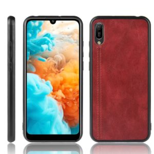 For Huawei Y6 Pro 2019 Shockproof Sewing Cow Pattern Skin PC + PU + TPU Case(Red) (OEM)