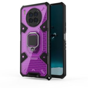 For Huawei nova 8i Space PC+TPU Shockproof Case with Ring Holder(Purple) (OEM)