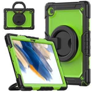 For Samsung Galaxy Galaxy Tab A8 Bracelet Holder Silicone + PC Tablet Case(Yellow Green) (OEM)