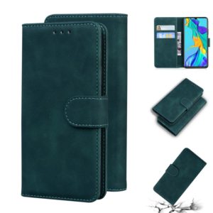 For Huawei P30 Skin Feel Pure Color Flip Leather Phone Case(Green) (OEM)