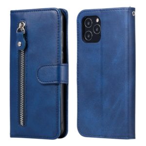 For iPhone 12 mini Pro Fashion Calf Texture Zipper Horizontal Flip Leather Case with Stand & Card Slots & Wallet Function(Blue) (OEM)