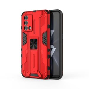 For OPPO K9 Supersonic PC + TPU Shock-proof Protective Case with Holder(Red) (OEM)