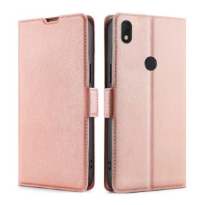 For Alcatel Axel / Lumos Ultra-thin Voltage Side Buckle PU + TPU Leather Phone Case(Rose Gold) (OEM)