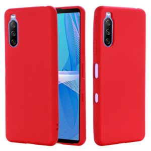 For Sony Xperia 10 III Pure Color Liquid Silicone Shockproof Full Coverage Case(Red) (OEM)