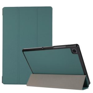 3-folding Skin Texture Horizontal Flip TPU + PU Leather Case with Holder For Samsung Galaxy Tab A7 10.4(2020) T500 / T505(Green) (OEM)