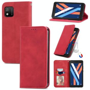 For Wiko Y52 Retro Skin Feel Magnetic Horizontal Flip Leather Phone Case(Red) (OEM)