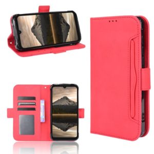 For Doogee S86 / S86 Pro Skin Feel Calf Pattern Horizontal Flip Leather Case with Holder & Card Slots & Photo Frame(Red) (OEM)