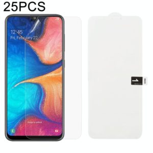 25 PCS Soft Hydrogel Film Full Cover Front Protector with Alcohol Cotton + Scratch Card for Galaxy A20 (OEM)