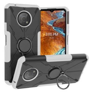 For Nokia G300 Armor Bear Shockproof PC + TPU Phone Case with Ring Holder(White) (OEM)