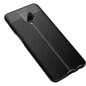 For Xiaomi Redmi Note 9 Pro Max Litchi Texture TPU Shockproof Case(Black) (OEM)