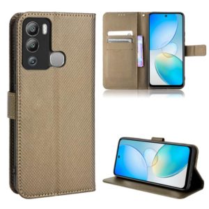 For Infinix Hot 12i Diamond Texture Leather Phone Case(Brown) (OEM)