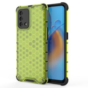 For OPPO A74 4G Shockproof Honeycomb PC + TPU Case(Green) (OEM)