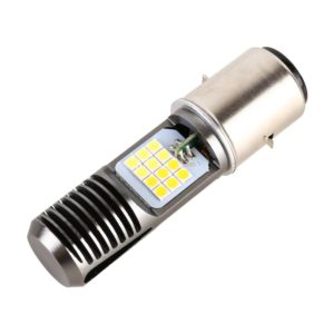 BA20D DC12V / 7.4W Motorcycle LED Headlight with 24LEDs SMD-3030 Lamp Beads (Yellow + White) (OEM)