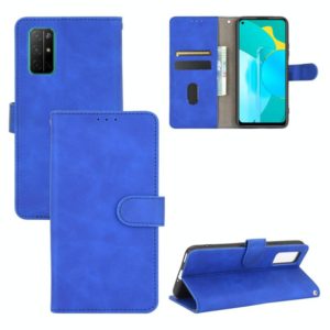 For Huawei Honor 30S Solid Color Skin Feel Magnetic Buckle Horizontal Flip Calf Texture PU Leather Case with Holder & Card Slots & Wallet(Blue) (OEM)