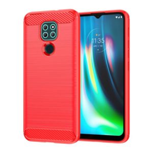 For Lenovo Lemon K12 Brushed Texture Carbon Fiber TPU Phone Case(Red) (OEM)