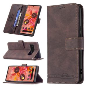 For Google Pixel 6 Magnetic Clasp RFID Blocking Anti-Theft Leather Case with Holder & Card Slots & Wallet(Brown) (OEM)
