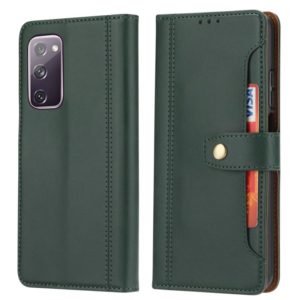 For Samsung Galaxy S20 FE / S20 Lite Calf Texture Double Fold Clasp Horizontal Flip Leather Case with Photo Frame & Holder & Card Slots & Wallet(Emerald) (NILLKIN) (OEM)