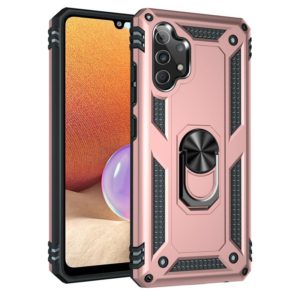 For Samsung Galaxy A32 4G Shockproof TPU + PC Protective Case with 360 Degree Rotating Holder(Rose Gold) (OEM)
