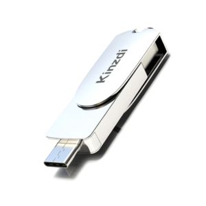 Kinzdi 256GB USB 3.0 + Type-C 3.0 Interface Metal Twister Flash Disk V11 (Silver) (Kinzdi) (OEM)