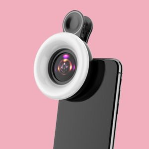 Mobile Phone Macro Lens Beauty Makeup Selfie Light(Black) (OEM)