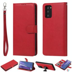 For Samsung Galaxy Note 20 Ultra 2 in 1 Solid Color Detachable PU Leather Case with Card Slots & Magnetic Holder & Photo Frame & Wallet & Strap(Red) (OEM)