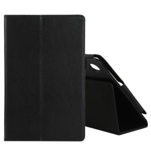 For Lenovo Tab M10 HD Litchi Texture Solid Color Horizontal Flip Leather Case with Holder & Pen Slot(Black) (OEM)