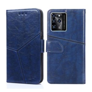 For ZTE Blabe V30 Geometric Stitching Horizontal Flip Leather Phone Case(Blue) (OEM)