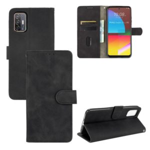 For HTC Desire 21 Pro 5G Solid Color Skin Feel Magnetic Buckle Horizontal Flip Calf Texture PU Leather Case with Holder & Card Slots & Wallet(Black) (OEM)