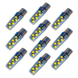 10 PCS T10 DC12V / 1.2W Car Clearance Light 12LEDs COB Lamp Beads (Yellow Light) (OEM)