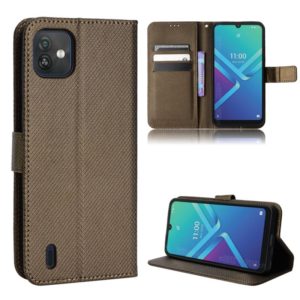 For Wiko Y82 Diamond Texture Leather Phone Case(Brown) (OEM)
