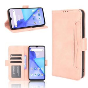 For Umidigi Power 5 Skin Feel Calf Pattern Horizontal Flip Leather Case with Holder & Card Slots & Photo Frame(Pink) (OEM)
