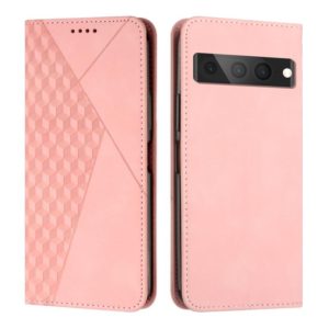 For Google Pixel 7 Pro Diamond Splicing Skin Feel Magnetic Leather Phone Case(Rose Gold) (OEM)