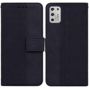 For Motorola Moto G Stylus 2021 Geometric Embossed Leather Phone Case(Black) (OEM)