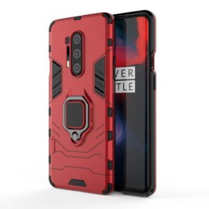 For OnePlus 8 Pro PC + TPU Anti-fall Protective Case with Ring Holder(Red) (OEM)