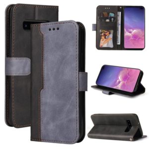 For Samsung Galaxy S10e Business Stitching-Color Horizontal Flip PU Leather Case with Holder & Card Slots & Photo Frame(Grey) (OEM)