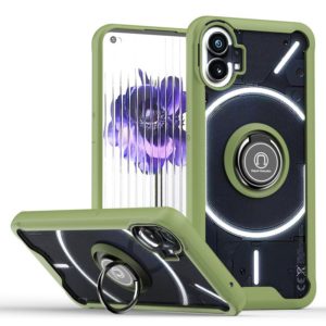 For Nothing Phone 1 Q Shadow 1 Series TPU + PC Phone Case with Ring Holder(Green) (OEM)